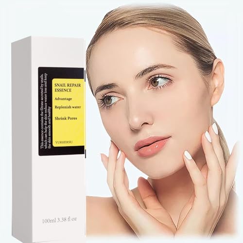 Snail Mucin Power Repairing Essence, with 96.3% Snail Secretion Filtrate, Replenish Water Shrink Pores, Hydrating Serum for Face Wrinkles & Fine Lines & Dull Skin; 100ml, 3.38 fl.oz;