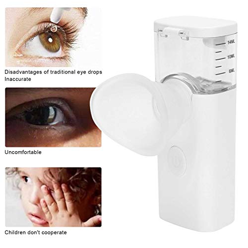 Dioche Dry Eye Humidifier Mist Sprayer - Portable Moisturizing Machine, Cool Steamer, Fast Steam Sprayer for Eye Skin Care, Makeup (White)