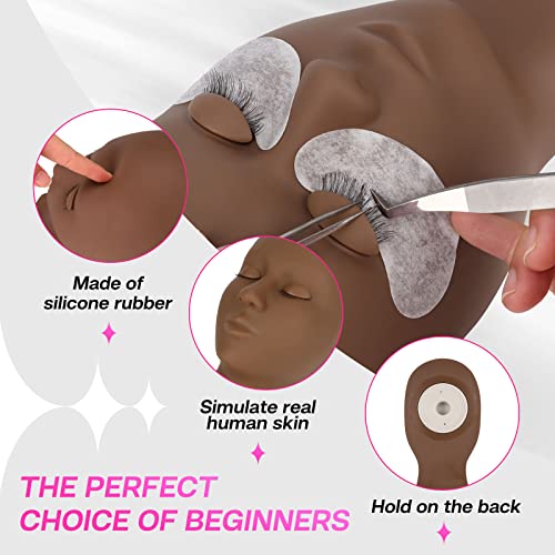 Lash Extension Mannequin Head with 4 Removable Eyelids