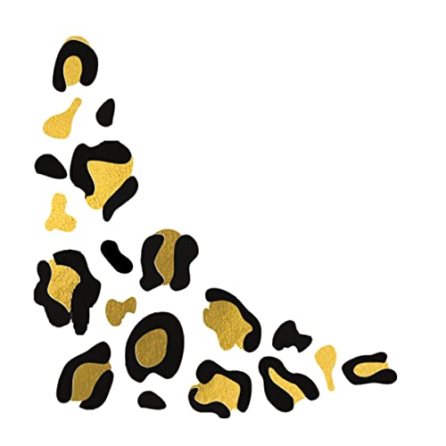 Metallic Gold Leopard Print Under Eye Temporary Tattoos / 20 Pack/Great for Cheerleading - Dancers - Team Spirit - School Spirit