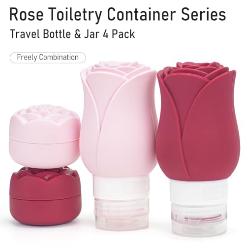Travel Toiletry Bottles 3oz 4-Pack TSA Approved Leakproof