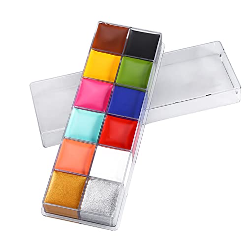 12 Colors Face Body Flash Oil Pigment Makeup Paint
