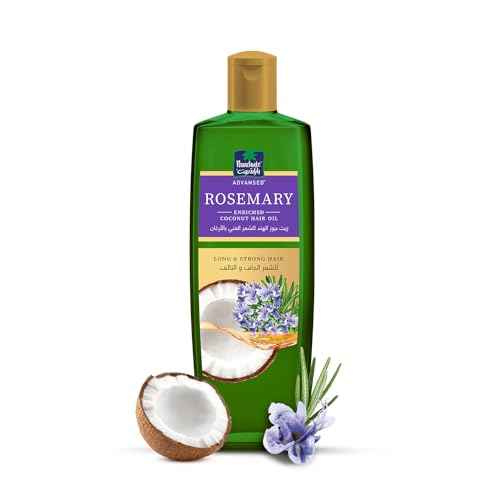 Parachute Advansed Rosemary Hair Oil with Coconut| For 2x Longer & Thicker Hair| Reduces Hairfall & Strengthens Hair| All Hair Types|No Parabens & Silicones| 10.1 Fl.oz.