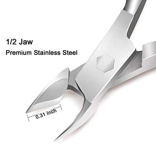 TANPIUS 6-Piece Stainless Steel Cuticle Trimmer & Pusher Set for Nails