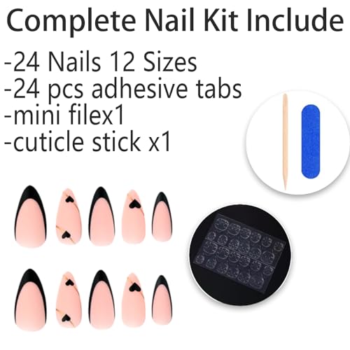 24Pcs Halloween Press on Nails Long Square Fake Nails Cute Ghost Pumpkin Crow Castle Full Cover Bats False Nails with Stars Circle Matte Designs Glue on Nails for Women Girls Nail Art Decoration