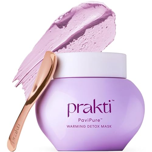 Prakti PaviPure Warming Detox Mask, Clears & Minimizes Pores, Smooths & Hydrates with Natural AHAs, 1.8 fl oz