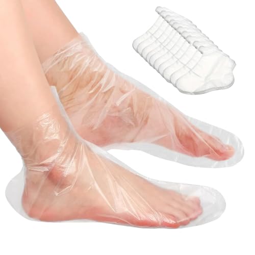 Disposable Plastic Booties for Moisturizing Feet & Paraffin Wax - 100 Pack