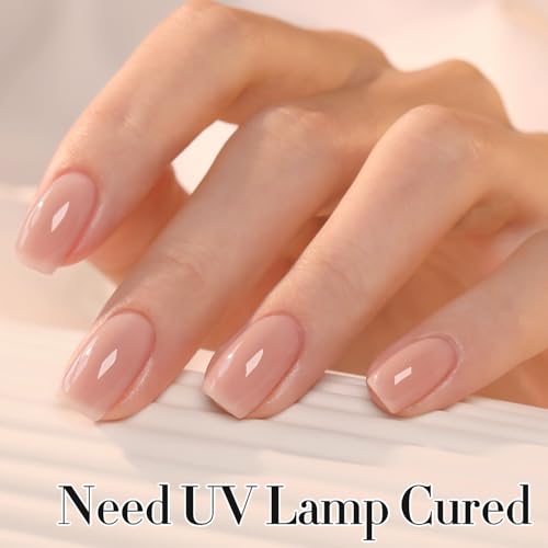 Double Rhythm HEMA Free Jelly Gel Nail Polish - 15ml Translucent Nude Pink
