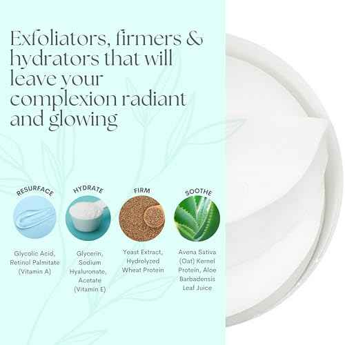 Serious Skincare - Glycolic Radiant Skin Set - Improve Appearance of Lines, Wrinkles and Enlarged Pores - Face Wash Cleanser, Gommage Exfoliating Clay Mask & Retexturizing Treatment Pads (3piece)