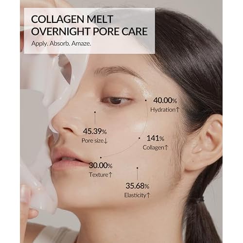 Collagen Overnight Face Mask 3 Step Pore Minimizer Hydrogel Sheet&Boost Serum-Oil Control PDRN-Tightening Exosome-Elasticity Retinal - #3 (3 Pack)