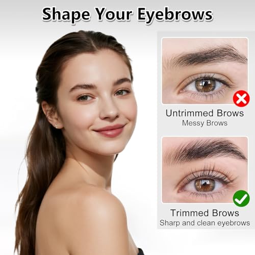 2-in-1 Eyebrow Trimmer Scissor with Comb | Stainless Steel