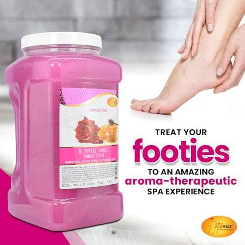 SPA REDI ? Sugar Body Scrub, Sensual Rose, 128 Oz, Exfoliating, Moisturizing, Hydrating and Nourishing, Glow, Polish, Smooth and Fresh Skin - Body Exfoliator