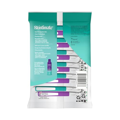 Skintimate Twin Blade Disposable Razor for Women - 12ct