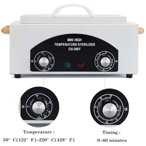 WINB High Temperature Sterilizer Autoclave Machine, Mini High Temperature Autoclave Machine with Timer 110V 300W, 1.5L Capacity, for Dental Tools, Nail Salon & Barber Equipment with Handle