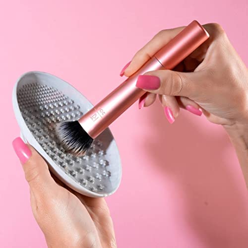 Real Techniques Professional Foundation Makeup Brush for Even Streak Free Application, Orange, (Pack of 4)