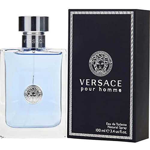 Versace Pour Homme Eau de Toilette Spray for Men, 3.4 oz / 100 ml