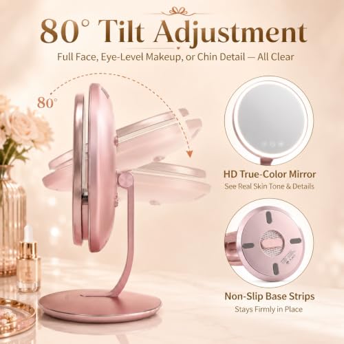FRANO 7.6" Touch Makeup Mirror with Light & Cooling Function