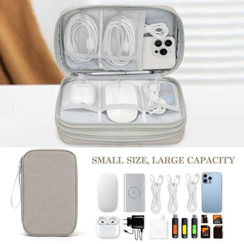 FYY Large Travel Cable Organizer Bag – Waterproof Double Layer