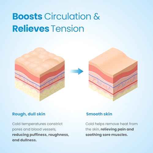 PLANTIFIQUE Facial Ice Roller - Puffiness Cryotherapy Skin Care Massage Tool - Stainless Steel Roller for Men & Women - Metal Massager for Face, Eyes and Body