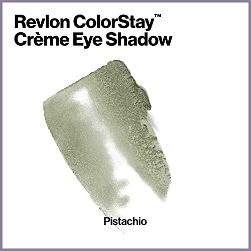 Revlon Colorstay Creme Eye Shadow, Longwear Blendable Matte or Shimmer Eye Makeup with Applicator Brush in Green, Pistachio (735), 0.18 Ounce (Pack of 1)
