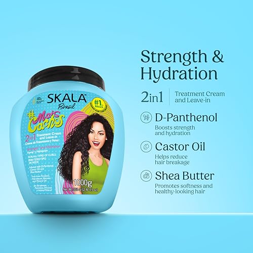 SKALA Mais Cachos Curly Hair Cream - 2-in-1 Conditioning Treatment 35.2 oz