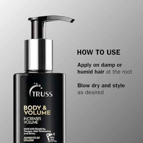 Truss Body & Volume - Weightless, Heat Activated Cream for Volume and Texture to Thin, Oily Hair Types - Light to Medium Hold with Elasticity, Hair Thickening & Shine (8.45oz)