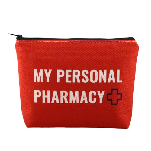 PWHAOO Pharmacy Technician Makeup Bag My Personal Pharmacy Cosmetic Bag Pharmacy RX Gift Medicine Bag Medicine Pouch (Personal Pharmacy B)