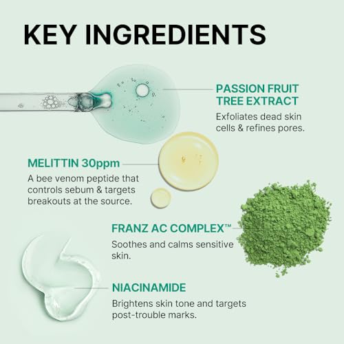 FRANZ Soothing Bubble Toner | Korean Skincare Acne Toner with CICA & Melittin | Calming & Redness Relief Formula | pH 6.0~6.5 Balancing & Oil Control for Sensitive, Acne-Prone Skin