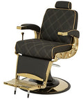 Buy-Rite Zeus Heavy-Duty Barber Chair with Gold Frame & Extra Wide Seat