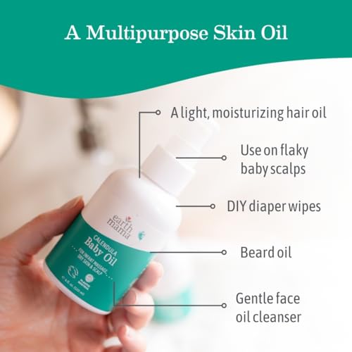Earth Mama Calendula Baby Oil - Organic Massage Oil for Newborns