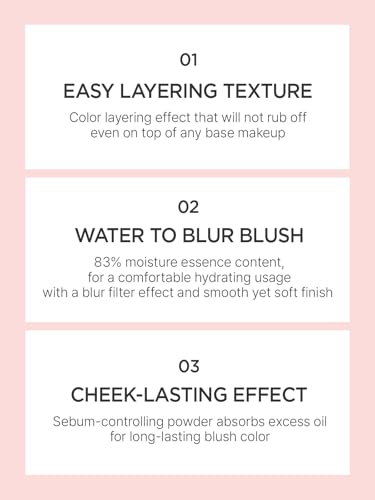 JUNG SAEM MOOL Artist Cushion Blush Blur in Perky Coral – Buildable, Hydrating Korean Makeup
