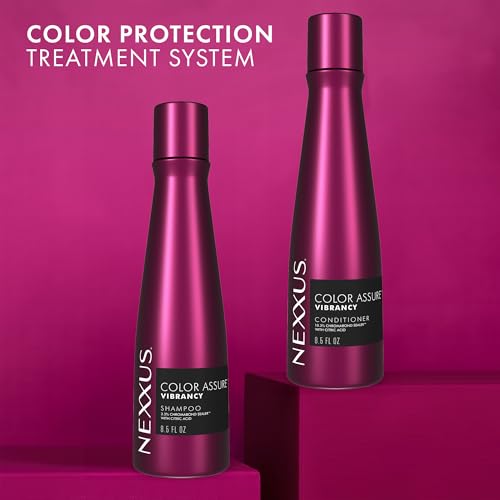 Nexxus Color Assure Shampoo 2-Pack + Conditioner 2-Pack ? Hair Products for Color-Treated Hair, Enhance Vibrancy up to 40 Washes, 8.5 Oz Ea