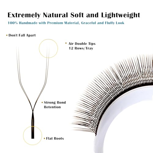 DeceMars 2D UU Eyelash Extensions 0.07mm C Curl 11mm