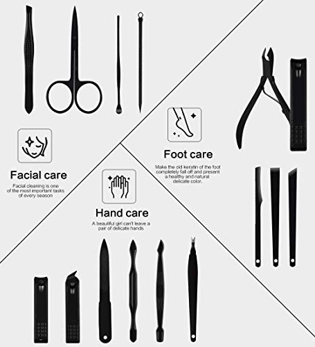 15-Piece Stainless Steel Nail Clippers Set with Case