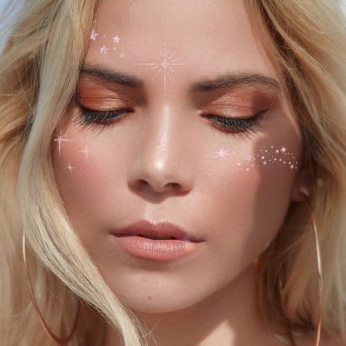 Flash Tattoos Starlight Pink temporary tattoos | 25 temporary tattoos | Premium waterproof metallic pink glitter face Flash Tattoos | Face Sparkle, Face Glitter| Tattoo Freckles