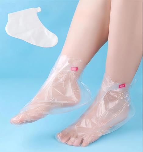 400-Pack Disposable Plastic Foot Covers for Moisturizing & Spa