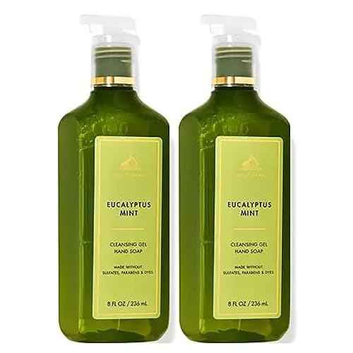 Bath and Body Works Cleansing Gel Hand Soap 8 Ounce 2-Pack (Eucalyptus Spearmint)