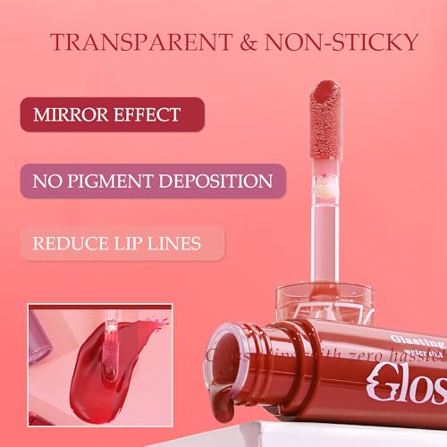 Glass-Like Lip Gloss - Hydrating, Non-Sticky, Plumping