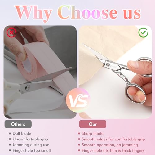 3.8 Inch Stainless Steel Eyebrow Scissors for Men & Women