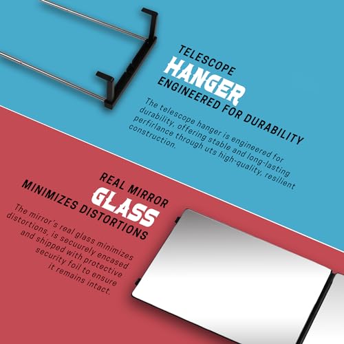 The 360 Mirror - 3 Way Mirror for Self Hair Cutting - Adjustable Trifold Barber Miror to Cut Your Own Hair - Tri Fold Self Haircut System for Men and Women Braiding - Three Sided Miror for Haircuts