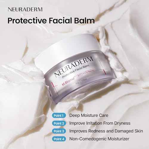 Protective Facial Balm, Rich Cream Ceramide Moisturizer with Hyaluronic Acid and Cica to Protect Skin Barrier and Soothe Irritated Skin Non-Comedogenic (30g, 1.05oz)