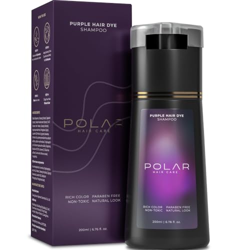 Purple Hair Dye Shampoo for Gray Coverage - Vegan & Ammonia-Free