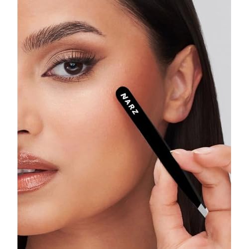 Professional Tweezer for Facial Hair Women & Men Stainless Steel Precision Tweezers for Ingrown Hair Tweezers for Men & Women (Deep Black)