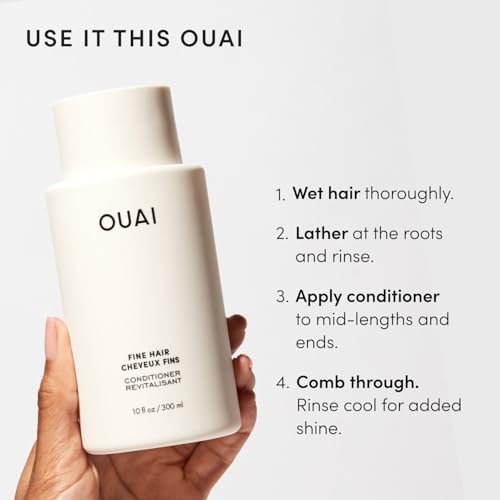 OUAI Fine Shampoo and Conditioner Set - Volume Boosting for Fine Hair