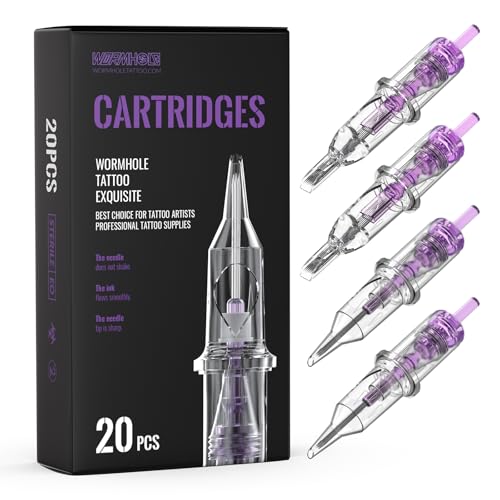 Wormhole Tattoo Cartridge Needles 20pcs Mixed Sizes 3RL 5RL 5RM 7RM