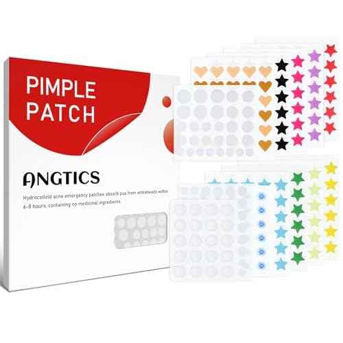 Pimple Patches for Face, 460 Counts Acne Patches, Hydrocolloid Zit Patches with Tea Tree Oil and Salicylic Acid, 4Sizes Cute Star Heart Shaped 11Colors£¨8/10/12/14mm£©