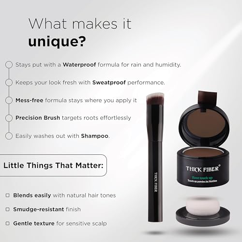 Thick Fiber Root Touch Up Powder - Hair Loss Concealer for Women