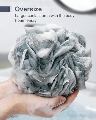 XXL Loofah Sponge 4 Pack - Large Bath Pouf for Shower
