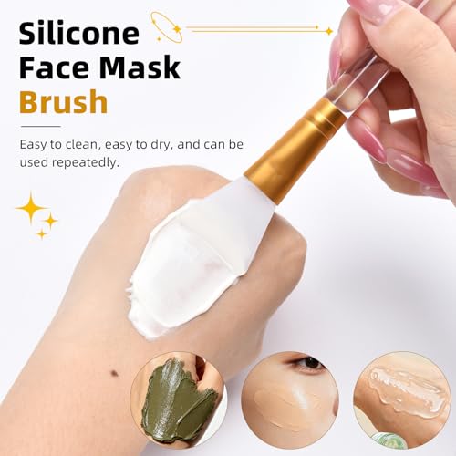 Silicone Jelly Mask Brush - 2 Pcs Facial Applicator Set