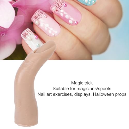 Practice Manicure Fingers, Silicone Fake Practice Fingers for DIY Acrylic Nails Flexible Joints Nail Finger Nail Training Finger Bendable for Nails Practice Art DIY